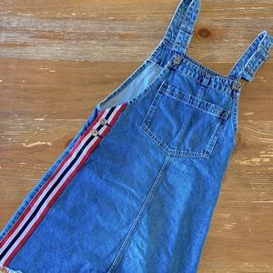 H&M Divided Striped Denim Skirt Skirtall Dress Size 4